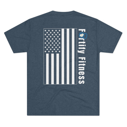 Fortify Fitness American Flag -  Unisex Tri-Blend Crew Tee
