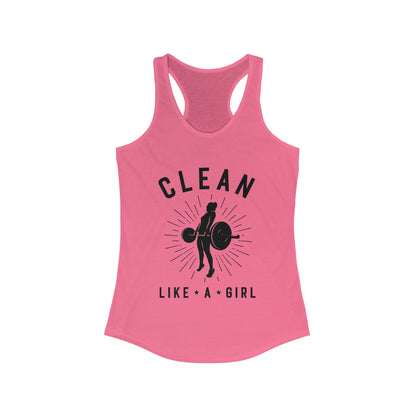 Clean Like a Girl - Women's Ideal Racerback Tank