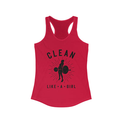 Clean Like a Girl - Women's Ideal Racerback Tank