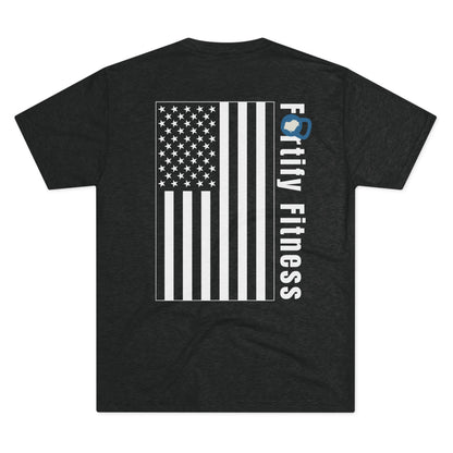 Fortify Fitness American Flag -  Unisex Tri-Blend Crew Tee